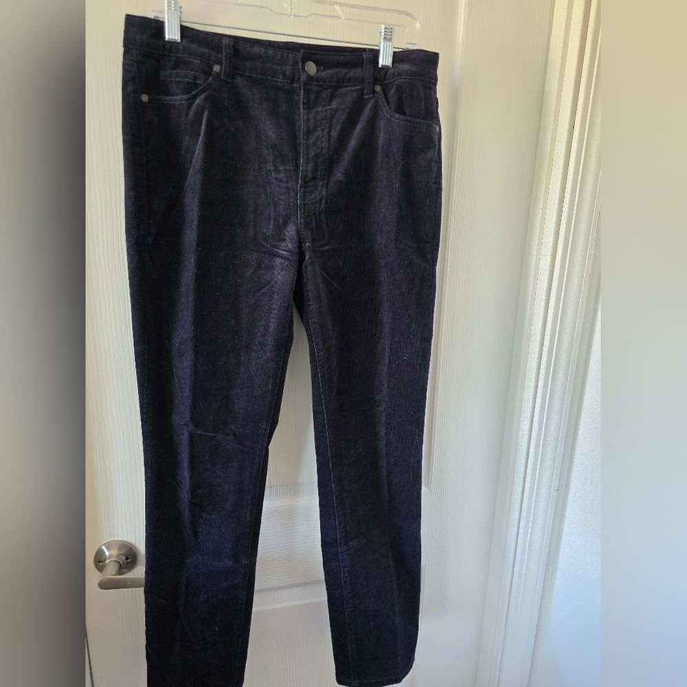 Talbots Women's Navy Corduroy Trousers